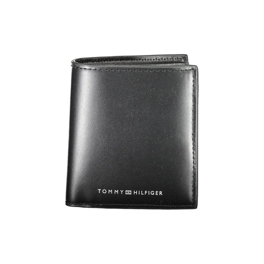 Schwarzes Leder Herren Portemonnaie