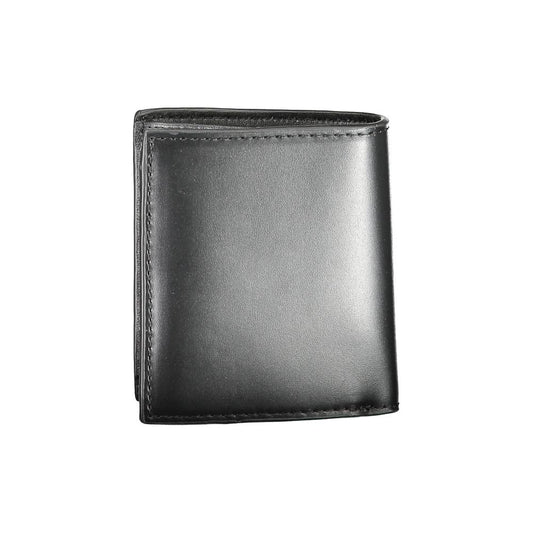 Schwarzes Leder Herren Portemonnaie