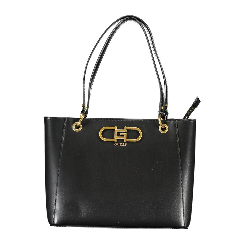 Schwarze Handtasche aus Polyethylen