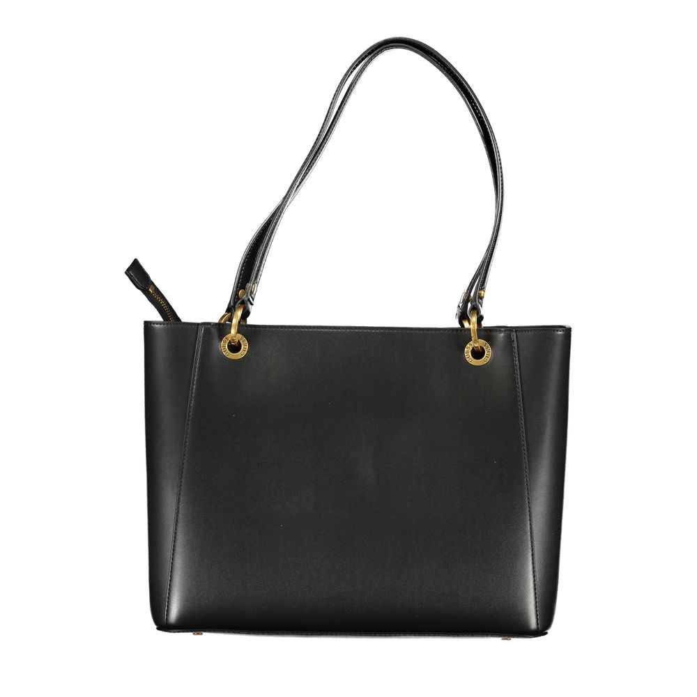 Schwarze Handtasche aus Polyethylen