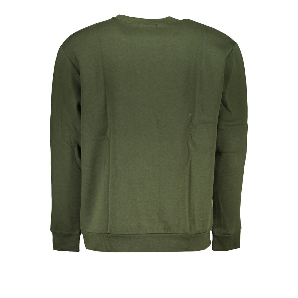 Schicker grüner Pullover mit Rundhalsausschnitt und Stickerei