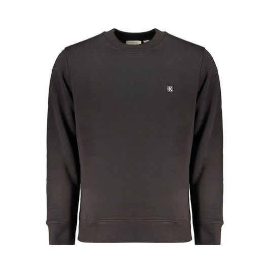 Schwarzer Baumwollpullover