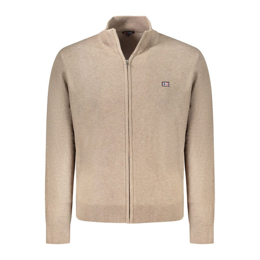Braune Strickjacke aus Polyamid für Herren
