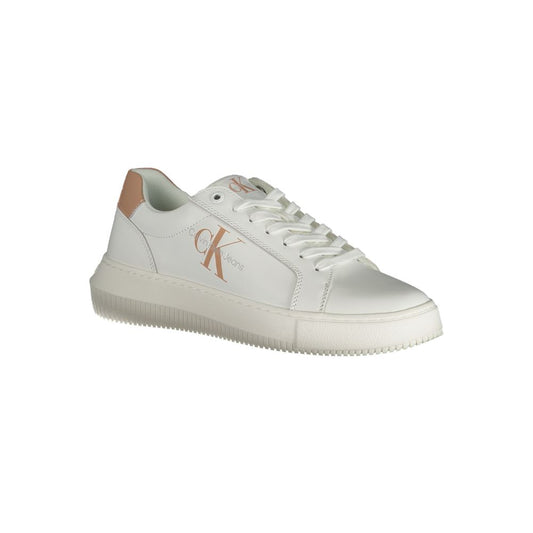 Weiße Leder Damen Sneaker
