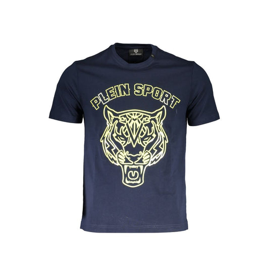 Blaues Herren-T-Shirt aus Baumwolle