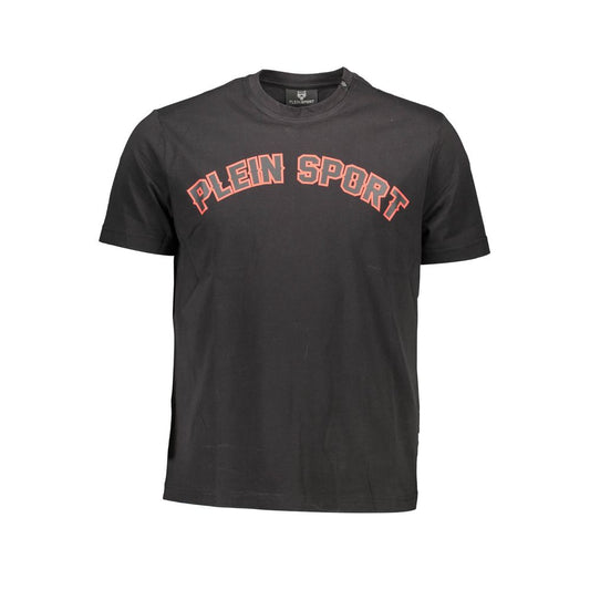 Schwarzes Herren-T-Shirt aus Baumwolle