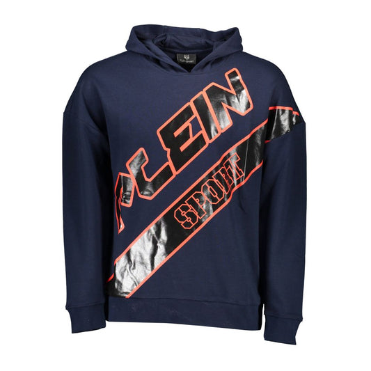 Blauer Baumwollpullover für Herren