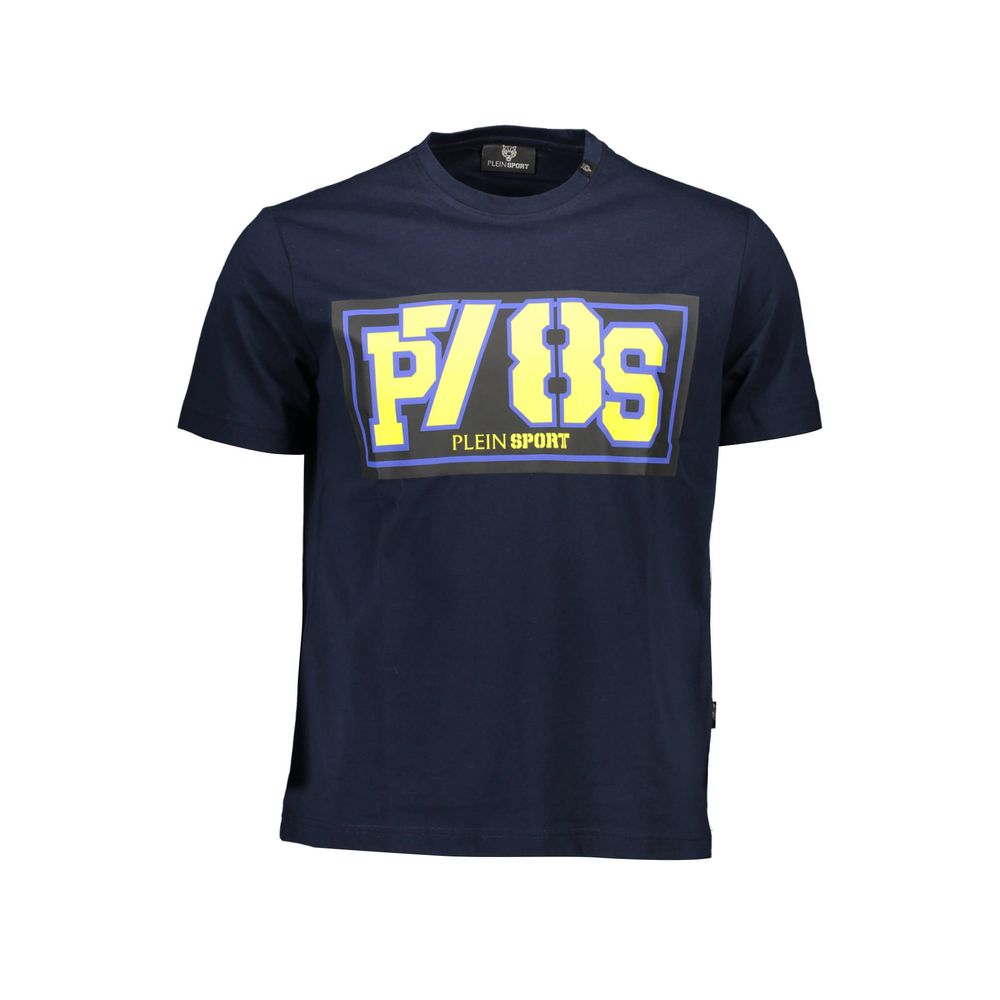 Blaues Herren-T-Shirt aus Baumwolle