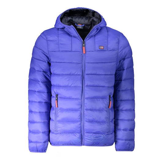 Blaue Polyamid-Herrenjacke