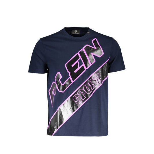 Blaues Herren-T-Shirt aus Baumwolle