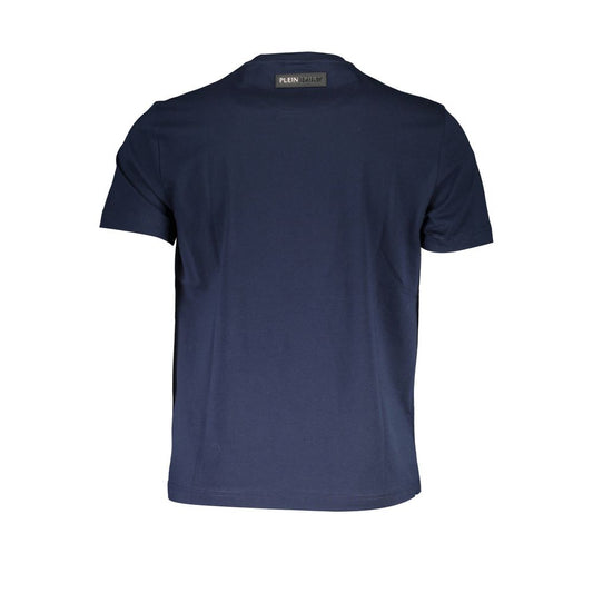 Blaues Herren-T-Shirt aus Baumwolle