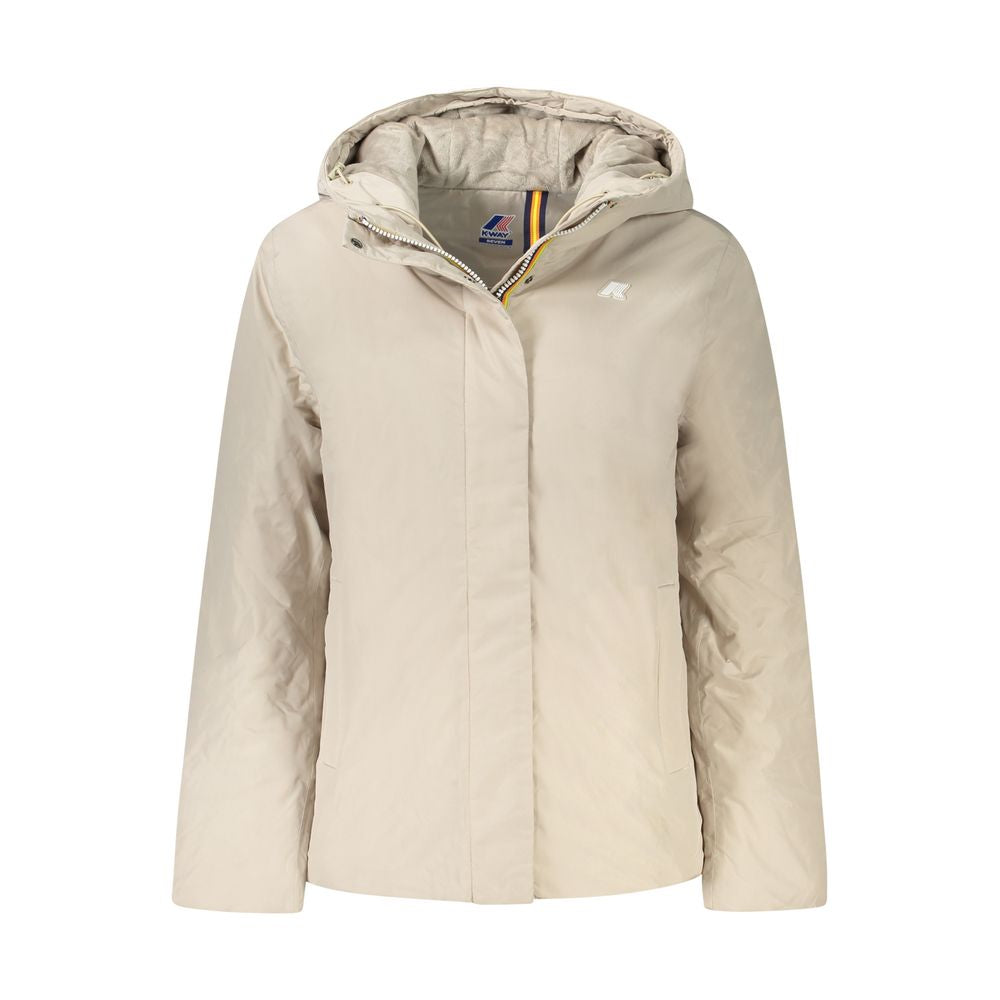 Beige Polyamid Damenjacke