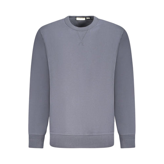 Blauer Baumwollpullover für Herren