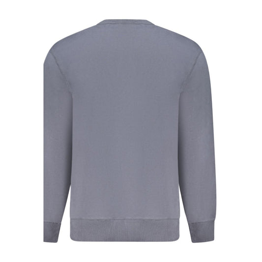 Blauer Baumwollpullover für Herren