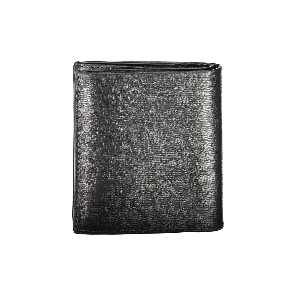 Schwarzes Leder Herren Portemonnaie