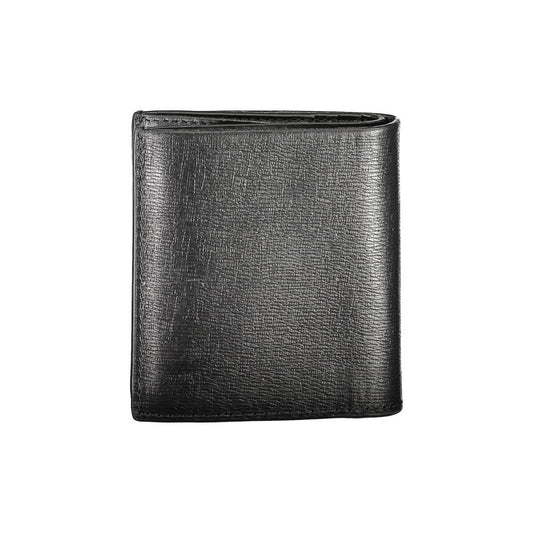 Schwarzes Leder Herren Portemonnaie