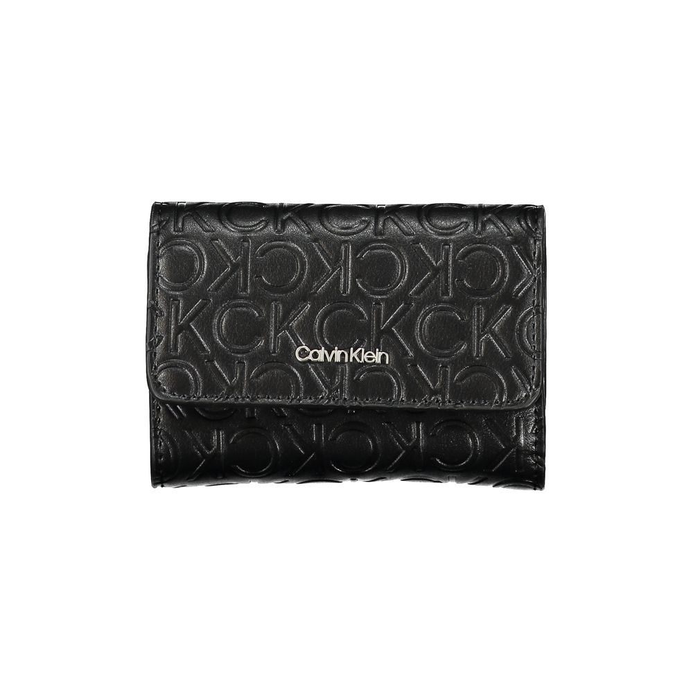 Elegante schwarze Geldbörse mit zwei Fächern