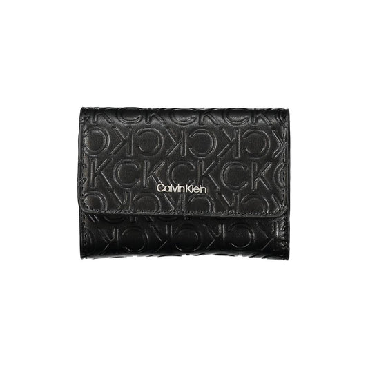 Elegante schwarze Geldbörse mit zwei Fächern