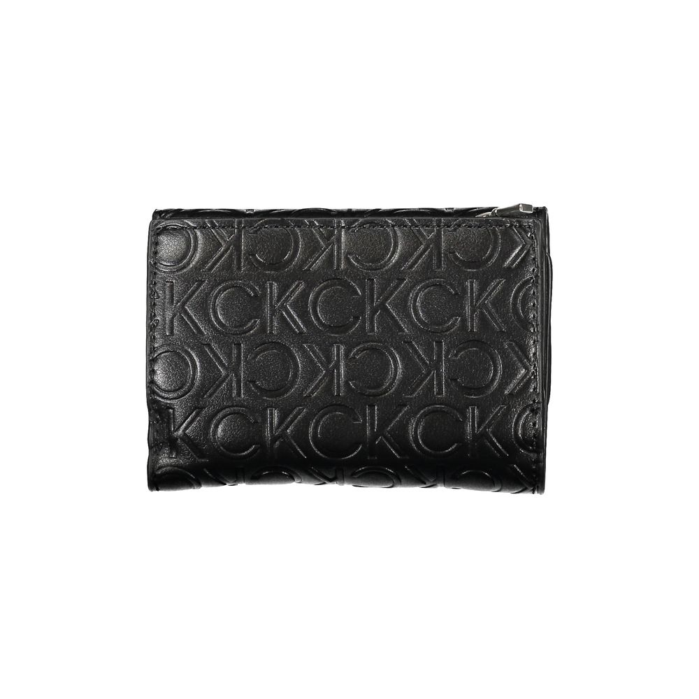 Elegante schwarze Geldbörse mit zwei Fächern