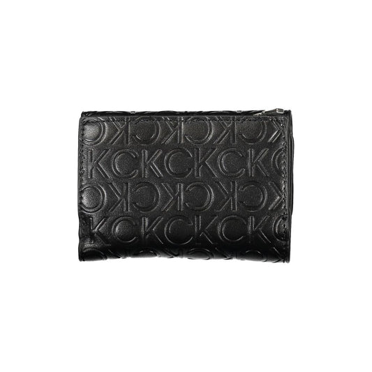 Elegante schwarze Geldbörse mit zwei Fächern