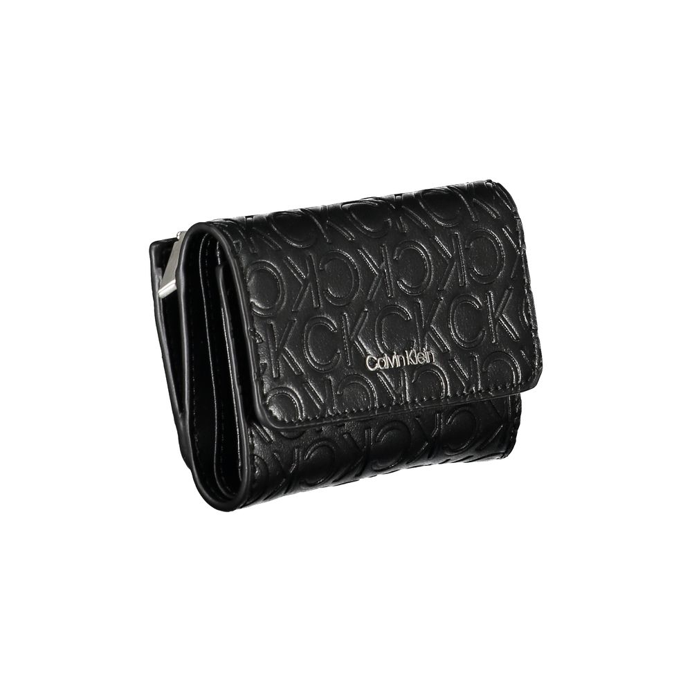 Elegante schwarze Geldbörse mit zwei Fächern