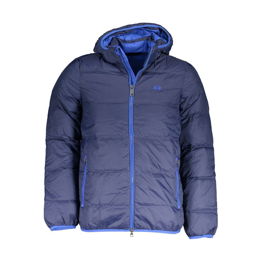Blaue Polyamid-Herrenjacke