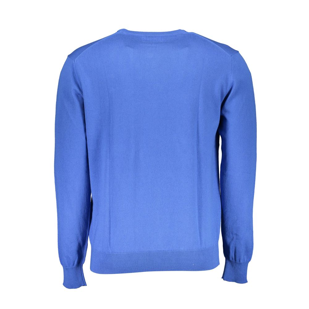 Blauer Baumwollpullover für Herren