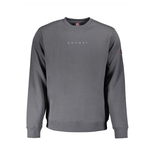 Grauer Baumwollpullover für Herren