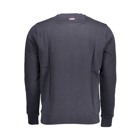 Blauer Baumwollpullover für Herren