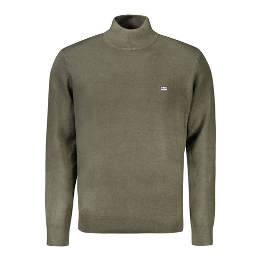 Grüner Polyamid-Herrenpullover
