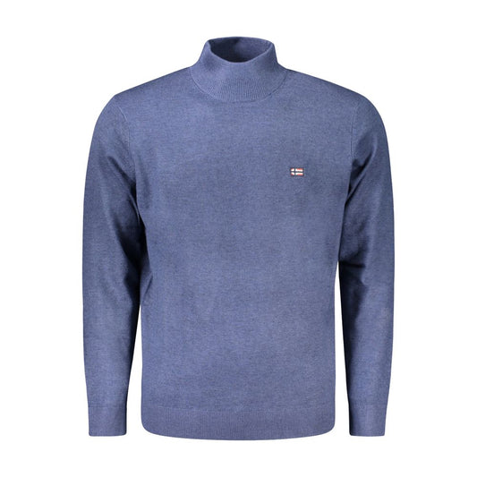Blauer Polyesterpullover