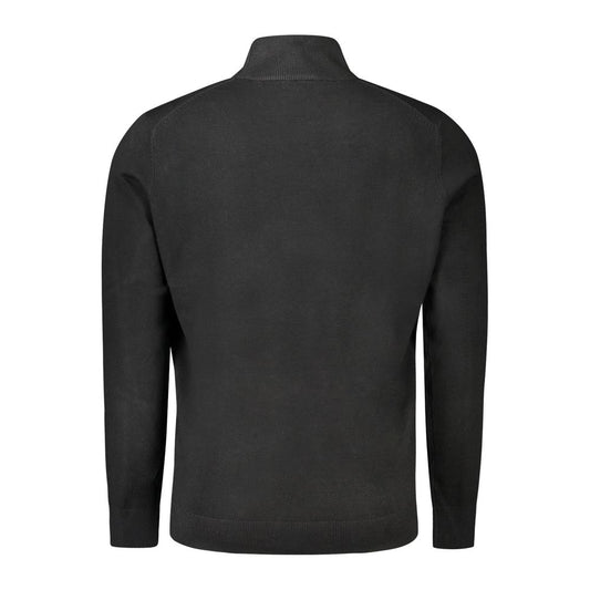Schwarzer Polyamid-Herrenpullover