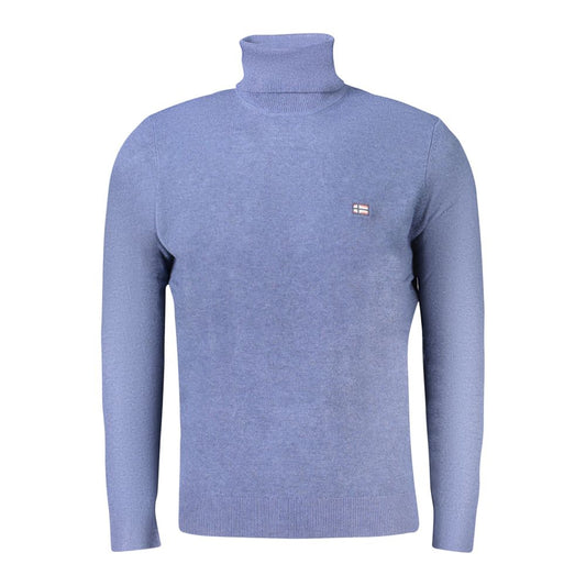 Blauer Wollpullover für Herren