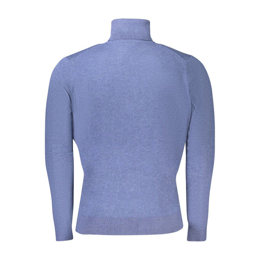 Blauer Wollpullover für Herren