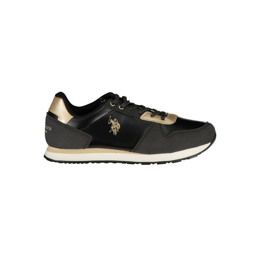 Schwarzer Polyester-Sneaker