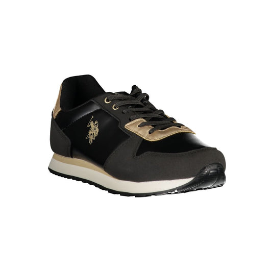Schwarzer Polyester-Sneaker