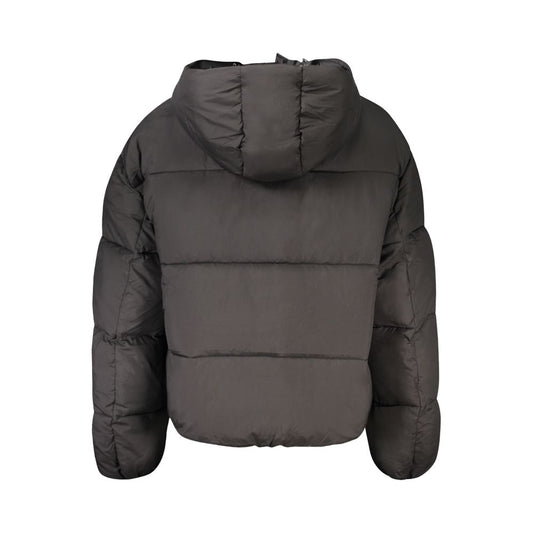 Schwarze Polyester-Damenjacke