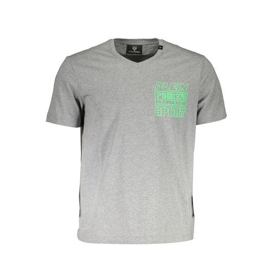 Graues Herren-T-Shirt aus Baumwolle