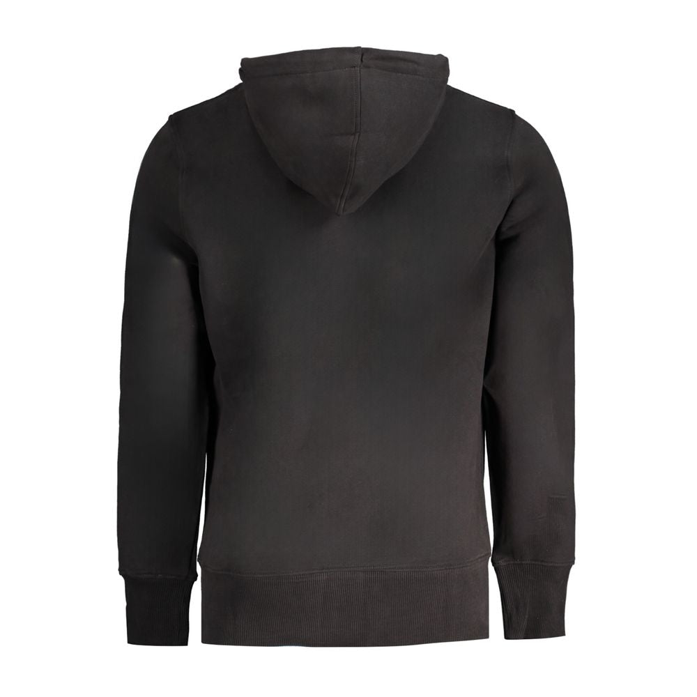 Schwarzer Baumwollpullover