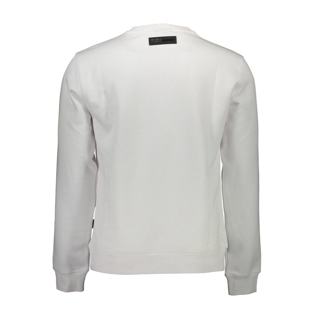 Weißer Baumwollpullover für Herren