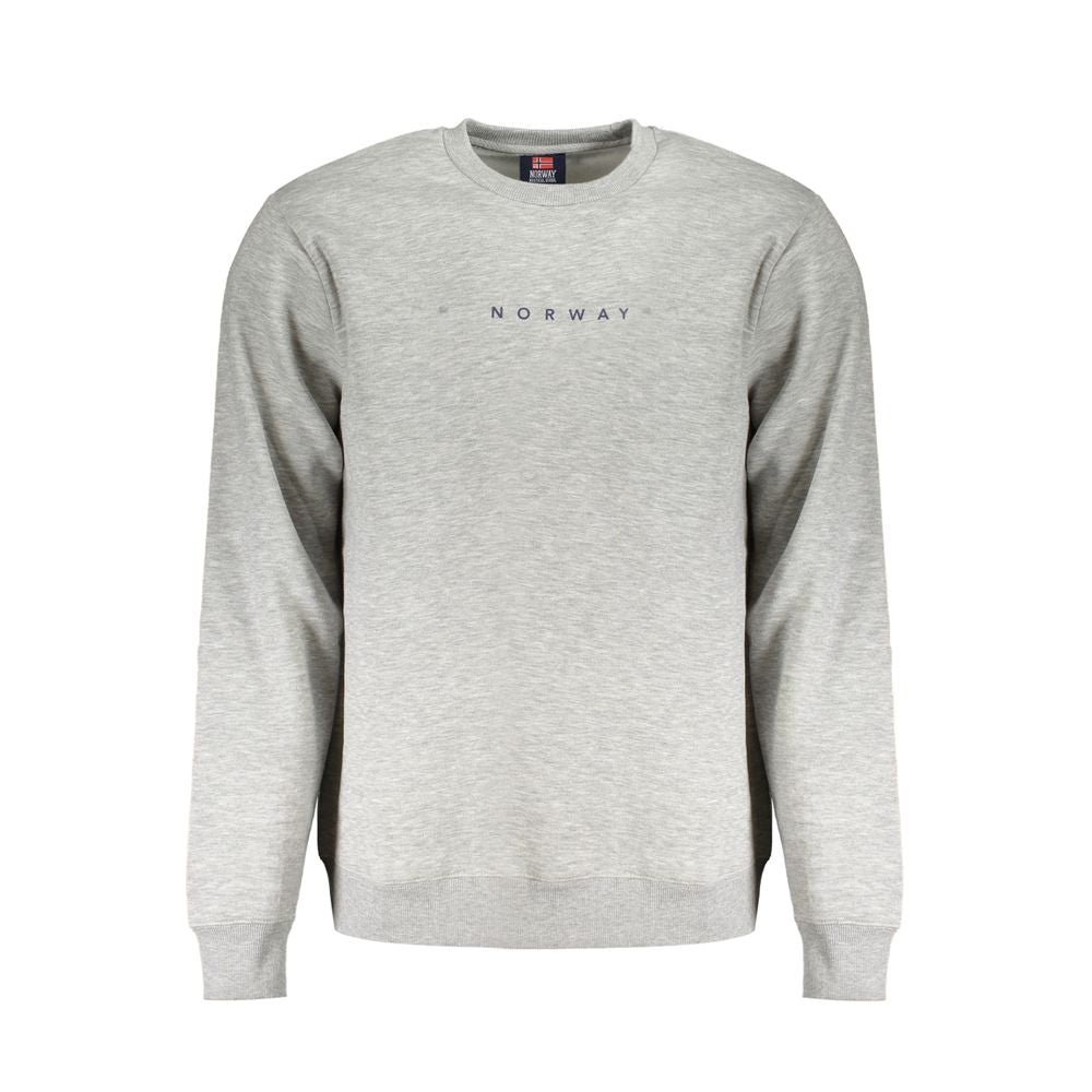 Grauer Baumwollpullover für Herren