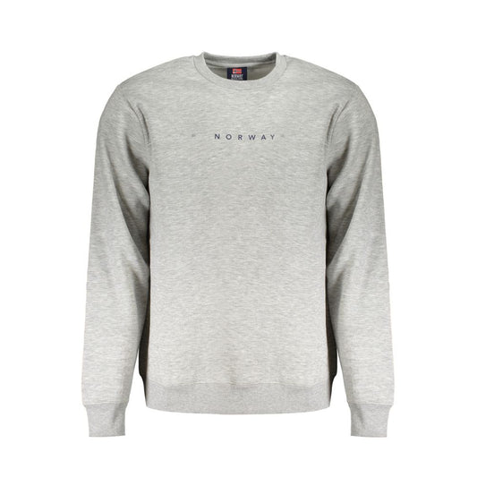 Grauer Baumwollpullover für Herren
