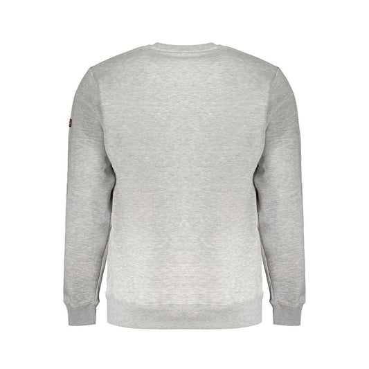 Grauer Baumwollpullover für Herren