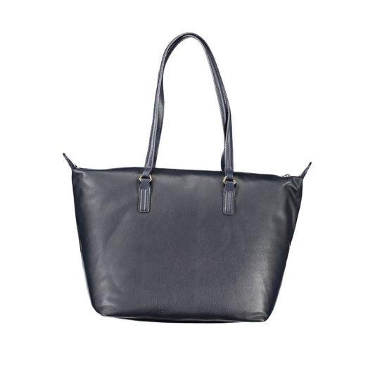 Blaue Polyester-Handtasche