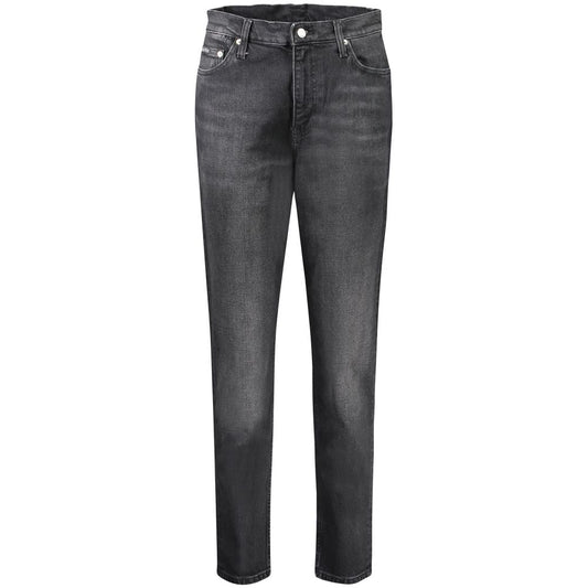 Schwarze Damenjeans aus Baumwolle