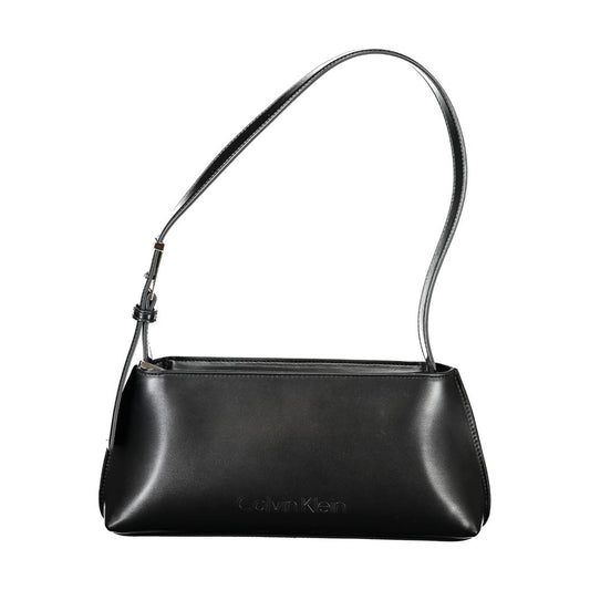 Schwarze Polyester Damen Handtasche