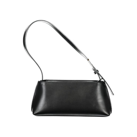 Schwarze Polyester Damen Handtasche