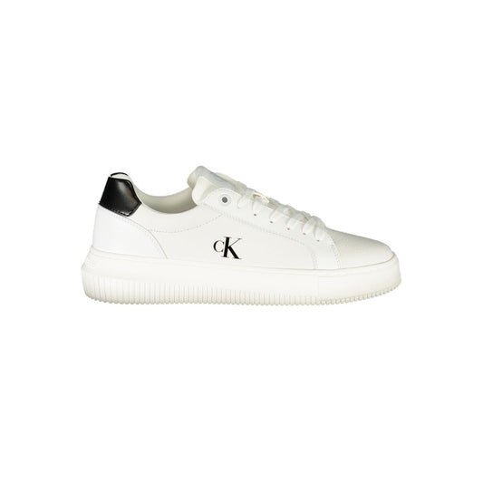 Weiße Leder Damen Sneaker