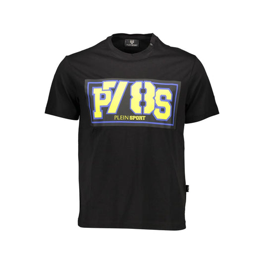 Schwarzes Herren-T-Shirt aus Baumwolle