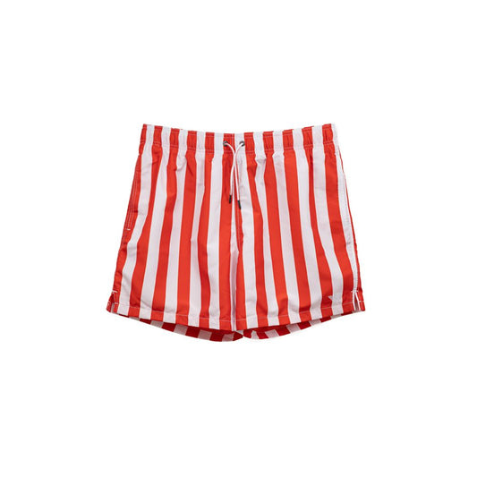 Rote Polyester-Badeshorts